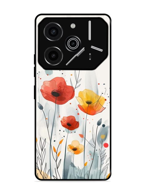 Poppy Fields Glossy Soft Edge Case for Tecno Pova 6 Pro (5G)