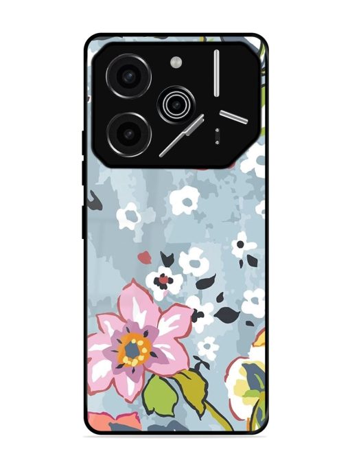 Floral Fantasy Glossy Soft Edge Case for Tecno Pova 6 Pro (5G)