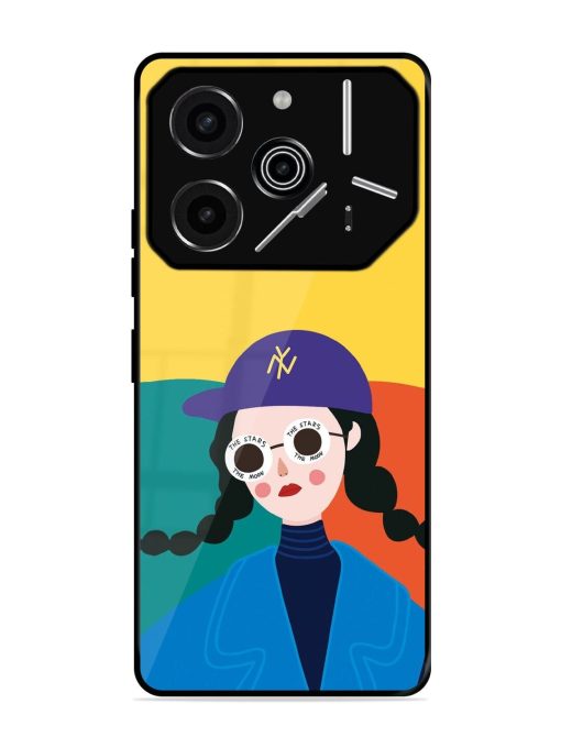 Starry-Eyed Girl Glossy Soft Edge Case for Tecno Pova 6 Pro (5G)