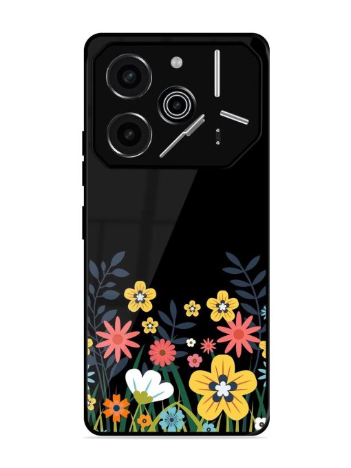 Floral Night Sky Glossy Soft Edge Case for Tecno Pova 6 Pro (5G)