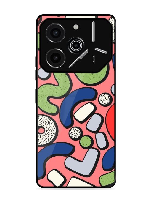 Groovy Geometric Shapes Glossy Soft Edge Case for Tecno Pova 6 Pro (5G)