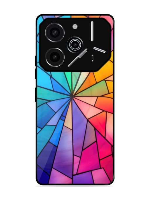 Stained Glass Kaleidoscope Of Colors Glossy Soft Edge Case for Tecno Pova 6 Pro (5G)