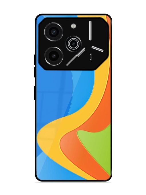 Curvy Color Cascade Glossy Soft Edge Case for Tecno Pova 6 Pro (5G)