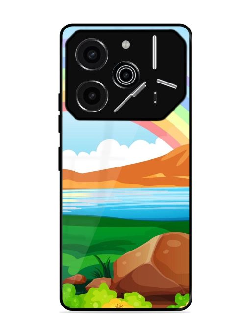 Rainbow Over The Lake Glossy Soft Edge Case for Tecno Pova 6 Pro (5G)