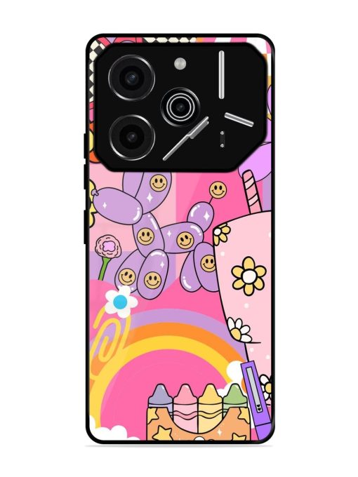 Whimsical Y2K Chaos Glossy Soft Edge Case for Tecno Pova 6 Pro (5G)