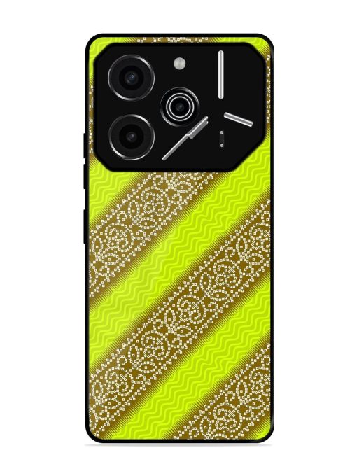 Golden Bandana Bliss Glossy Soft Edge Case for Tecno Pova 6 Pro (5G)