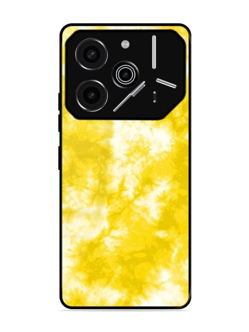 Golden Tie-Dye Twirl Glossy Soft Edge Case for Tecno Pova 6 Pro (5G)