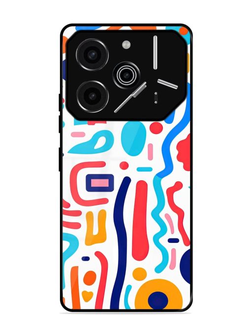 Whimsical Doodle Chaos Glossy Soft Edge Case for Tecno Pova 6 Pro (5G)