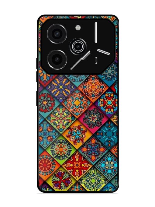 Patchwork Mandala Mosaic Glossy Soft Edge Case for Tecno Pova 6 Pro (5G)