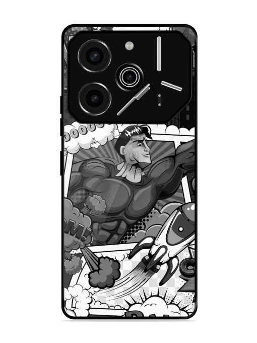 Comic Book Chaos Glossy Soft Edge Case for Tecno Pova 6 Pro (5G)