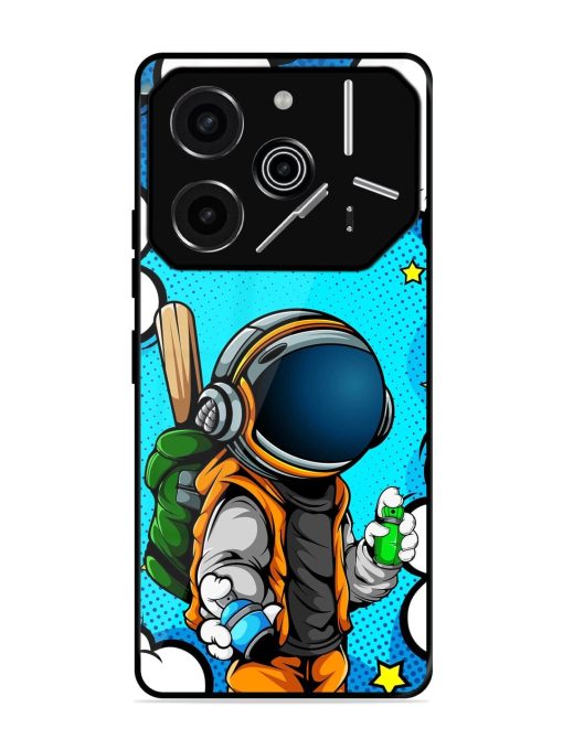 Space Graffiti Artist Glossy Soft Edge Case for Tecno Pova 6 Pro (5G)