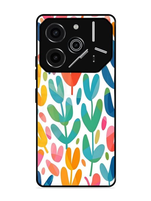 Rainbow Of Blooms Glossy Soft Edge Case for Tecno Pova 6 Pro (5G)