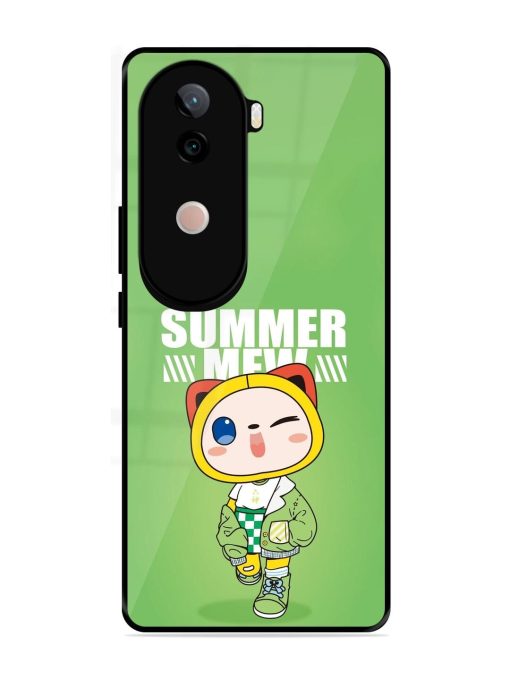 Purrfect Summer Glossy Soft Edge Case for Vivo V40E (5G)
