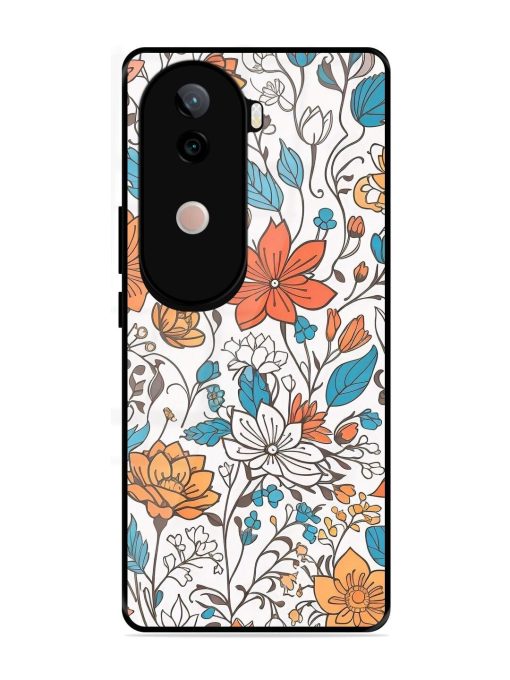 Floral Symphony Glossy Soft Edge Case for Vivo V40E (5G)