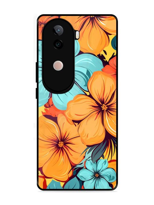 Tropical Bloom Glossy Soft Edge Case for Vivo V40E (5G)