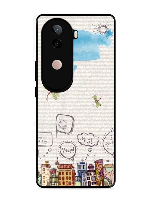Doodle City Glossy Soft Edge Case for Vivo V40E (5G)