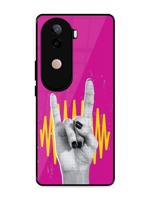 Rock Hand Glossy Soft Edge Case for Vivo V40E (5G)