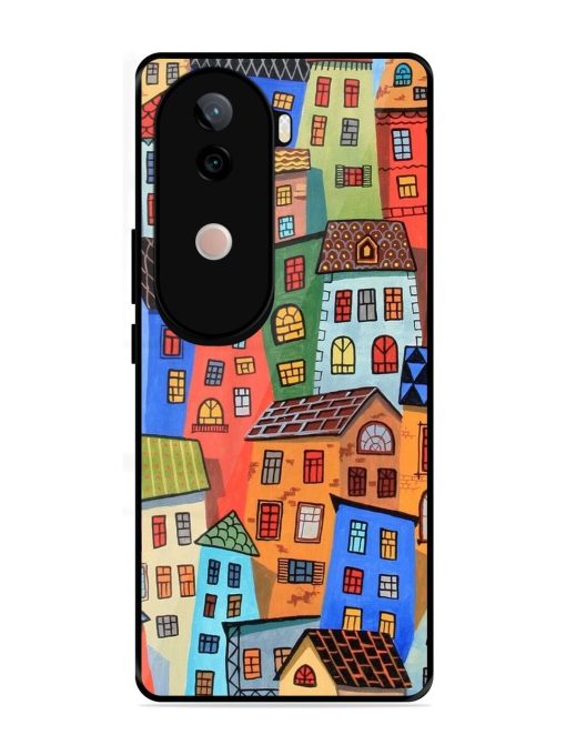 Rainbow House Glossy Soft Edge Case for Vivo V40E (5G)