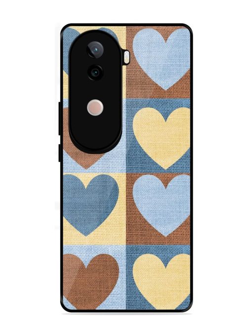 Hearts On Canvas Glossy Soft Edge Case for Vivo V40E (5G)