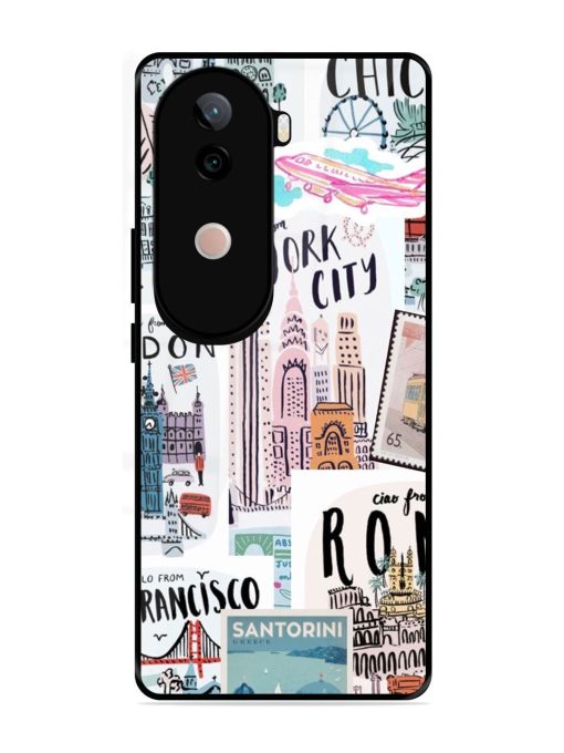 Travelogue Glossy Soft Edge Case for Vivo V40E (5G)