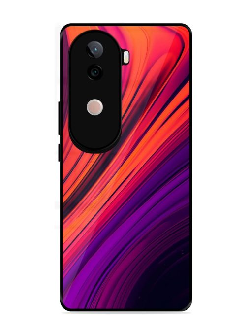 Crimson Curls Glossy Soft Edge Case for Vivo V40E (5G)