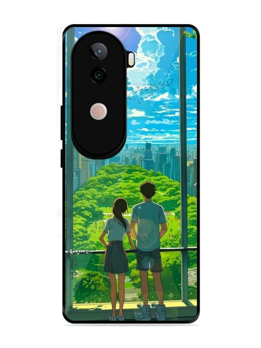 Cyberpunk Dreamscape Glossy Soft Edge Case for Vivo V40E (5G)