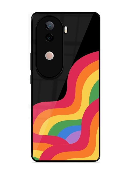 Wavy Rainbow Glossy Soft Edge Case for Vivo V40E (5G)