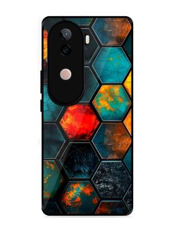 Hexagon Hive Glossy Soft Edge Case for Vivo V40E (5G)