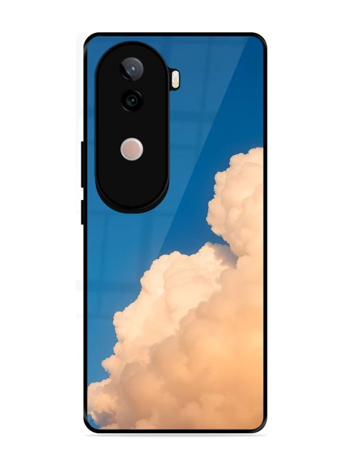 Golden Cloudscape Glossy Soft Edge Case for Vivo V40E (5G)