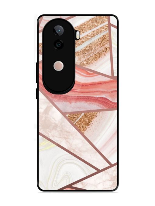Rosy Mosaic Glossy Soft Edge Case for Vivo V40E (5G)