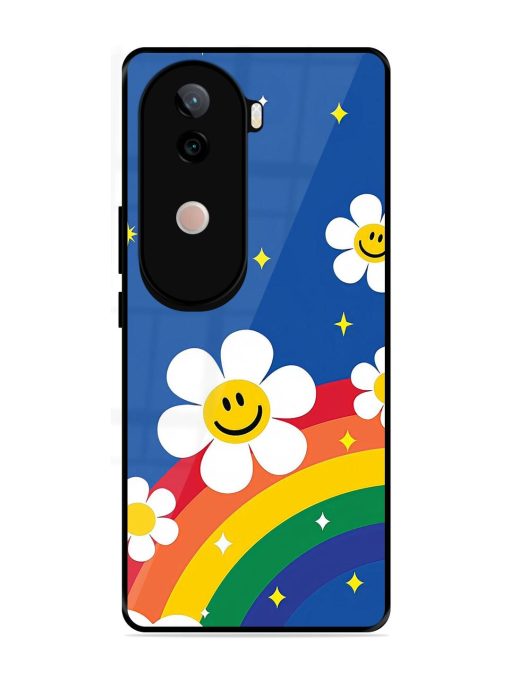 Happy Daisies And Rainbow Sky Glossy Soft Edge Case for Vivo V40E (5G)