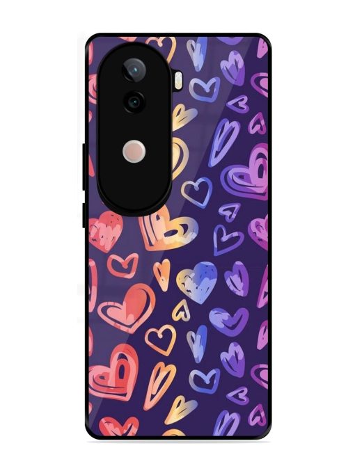 Rainbow Hearts Glossy Soft Edge Case for Vivo V40E (5G)