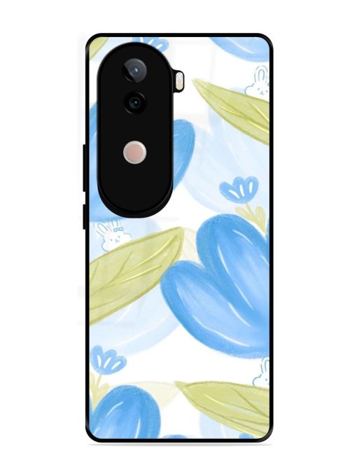 Bunny'S Blue Garden Glossy Soft Edge Case for Vivo V40E (5G)