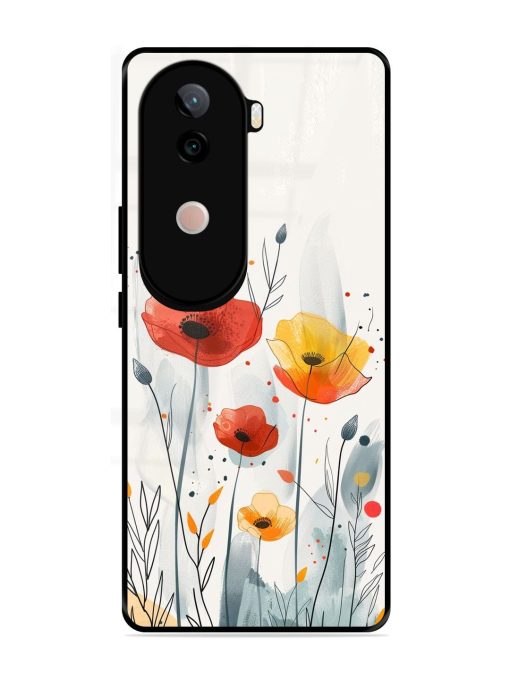 Poppy Fields Glossy Soft Edge Case for Vivo V40E (5G)