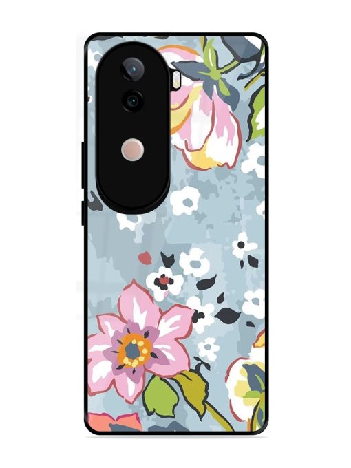Floral Fantasy Glossy Soft Edge Case for Vivo V40E (5G)