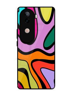 Groovy Swirls Glossy Soft Edge Case for Vivo V40E (5G)