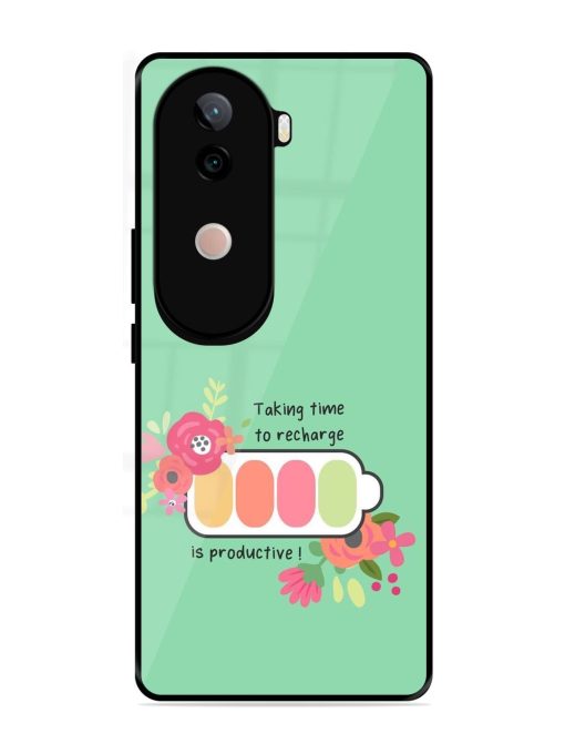 Recharge And Bloom Glossy Soft Edge Case for Vivo V40E (5G)
