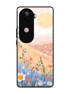 Golden Hour Blooms Glossy Soft Edge Case for Vivo V40E (5G)