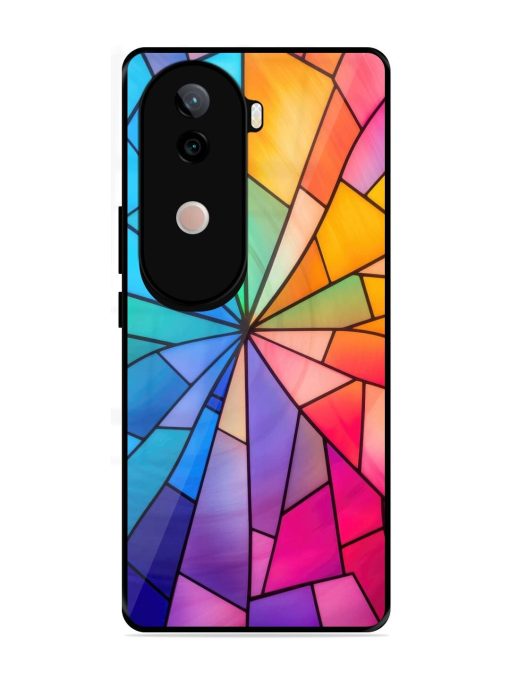 Stained Glass Kaleidoscope Of Colors Glossy Soft Edge Case for Vivo V40E (5G)