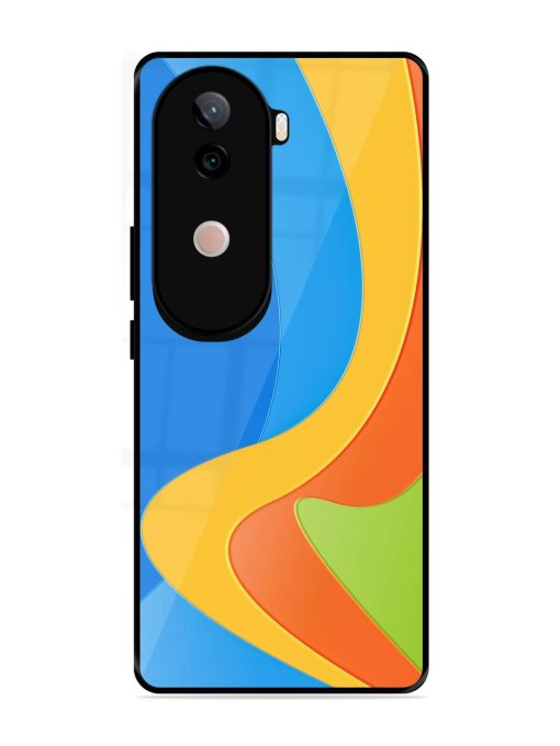 Curvy Color Cascade Glossy Soft Edge Case for Vivo V40E (5G)