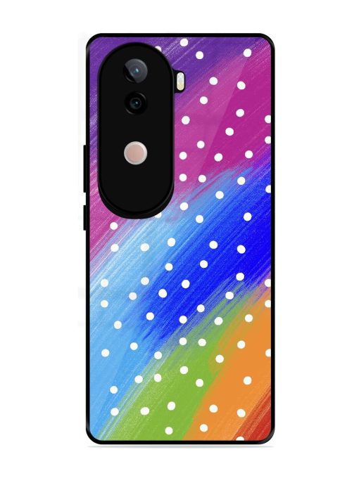 Rainbow Polka Dot Dream Glossy Soft Edge Case for Vivo V40E (5G)