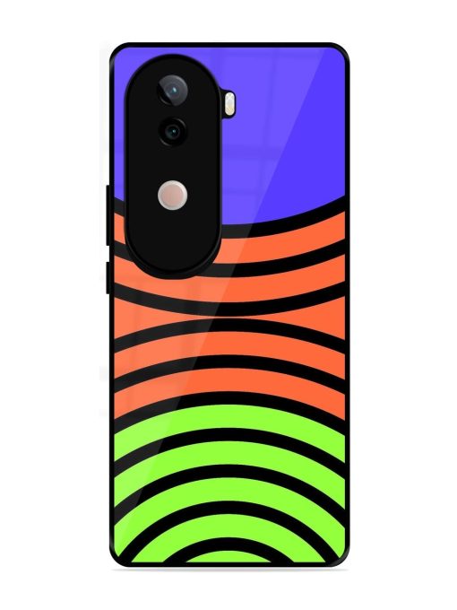 Psychedelic Stripe Symphony Glossy Soft Edge Case for Vivo V40E (5G)