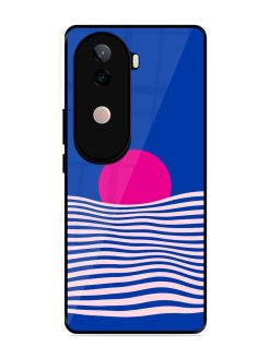 Pink Sunset Over Blue Waves Glossy Soft Edge Case for Vivo V40E (5G)