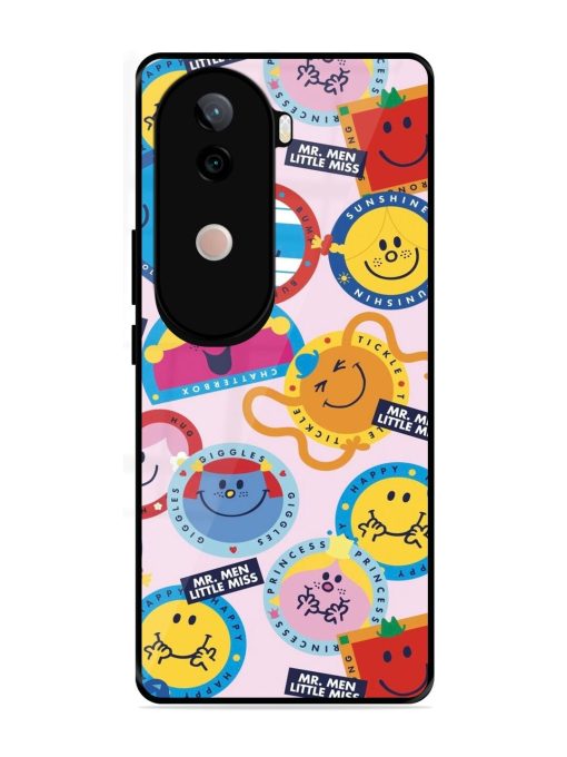 Whimsical Mr. Men & Little Miss Glossy Soft Edge Case for Vivo V40E (5G)