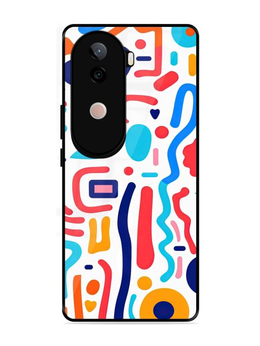 Whimsical Doodle Chaos Glossy Soft Edge Case for Vivo V40E (5G)