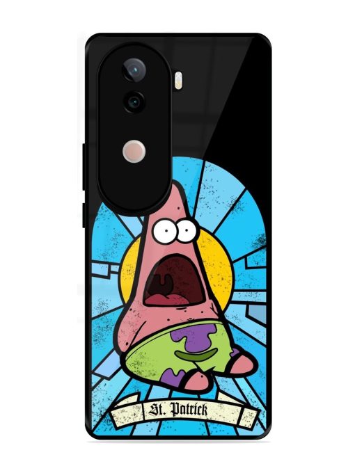 St. Patrick'S Day Stained Glass Patrick Star Glossy Soft Edge Case for Vivo V40E (5G)