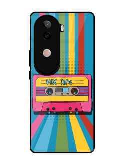 Retro Cassette Tapes Glossy Soft Edge Case for Vivo V40E (5G)