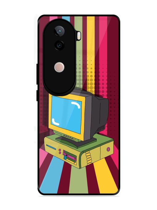 Retro Tech Vibes Glossy Soft Edge Case for Vivo V40E (5G)
