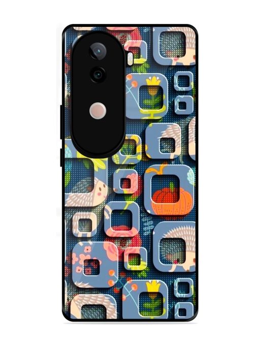 Hedgehog Hideout Glossy Soft Edge Case for Vivo V40E (5G)