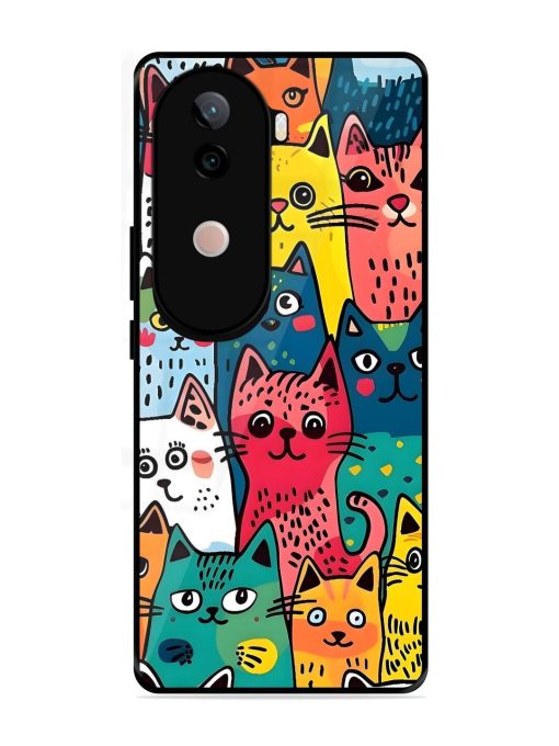 Feline Frenzy Glossy Soft Edge Case for Vivo V40E (5G)